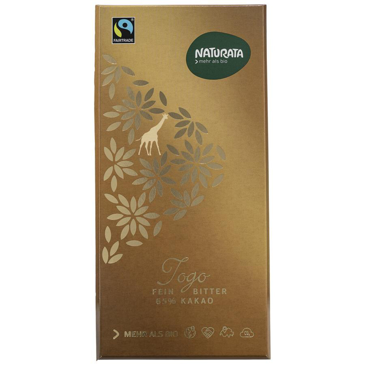 NATURATA Feinbitter Schokolade Togo 65% - 100 g