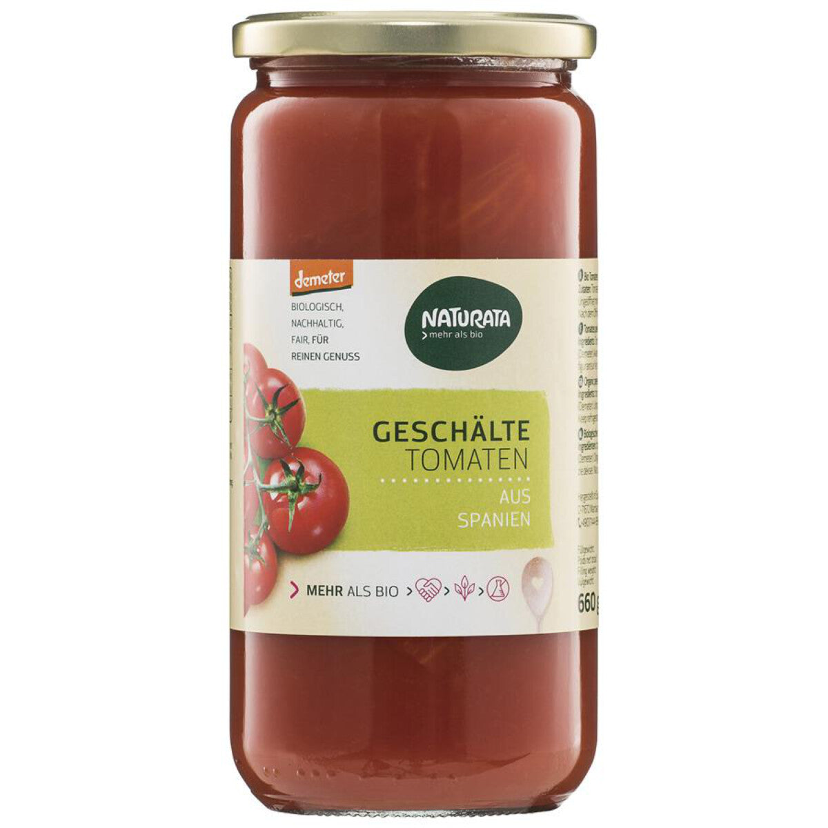 NATURATA Tomaten geschält in Tomatensauce - 660 g