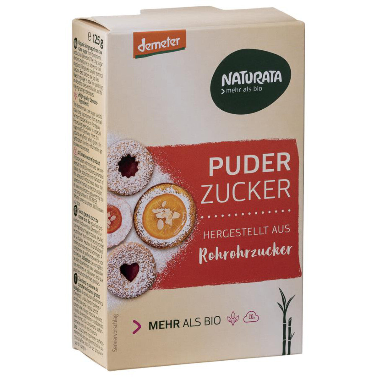 NATURATA Puderzucker aus Rohrzucker - 125 g