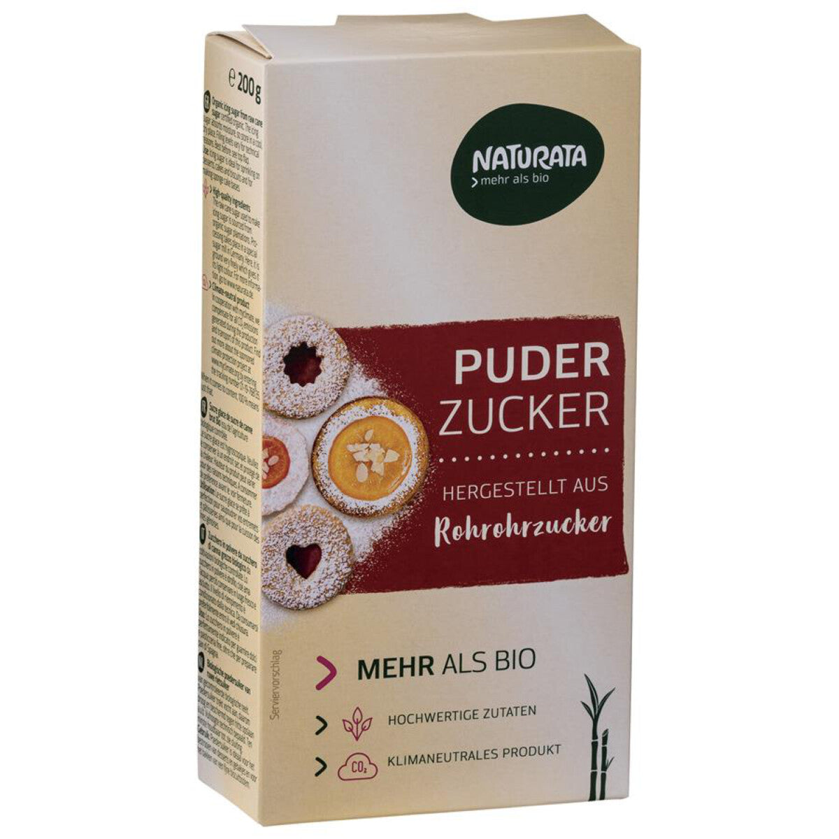 NATURATA Puderzucker aus Roh-Rohrzucker - 200 g