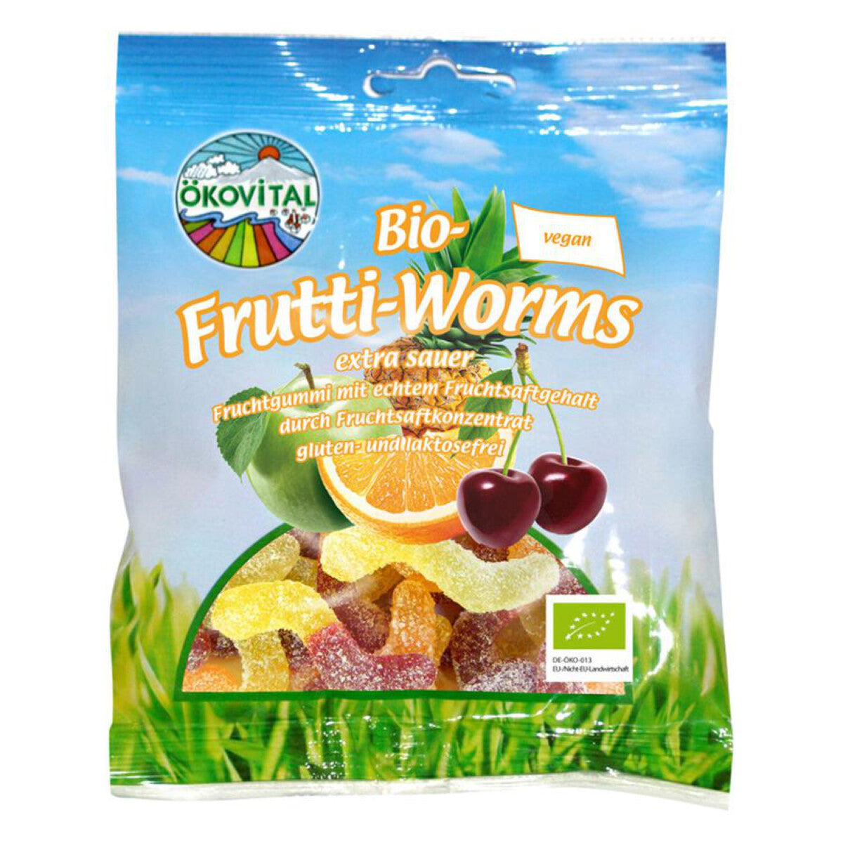 ÖKOVITAL RÖSNER Frutti-Worms extra sauer - 80 g