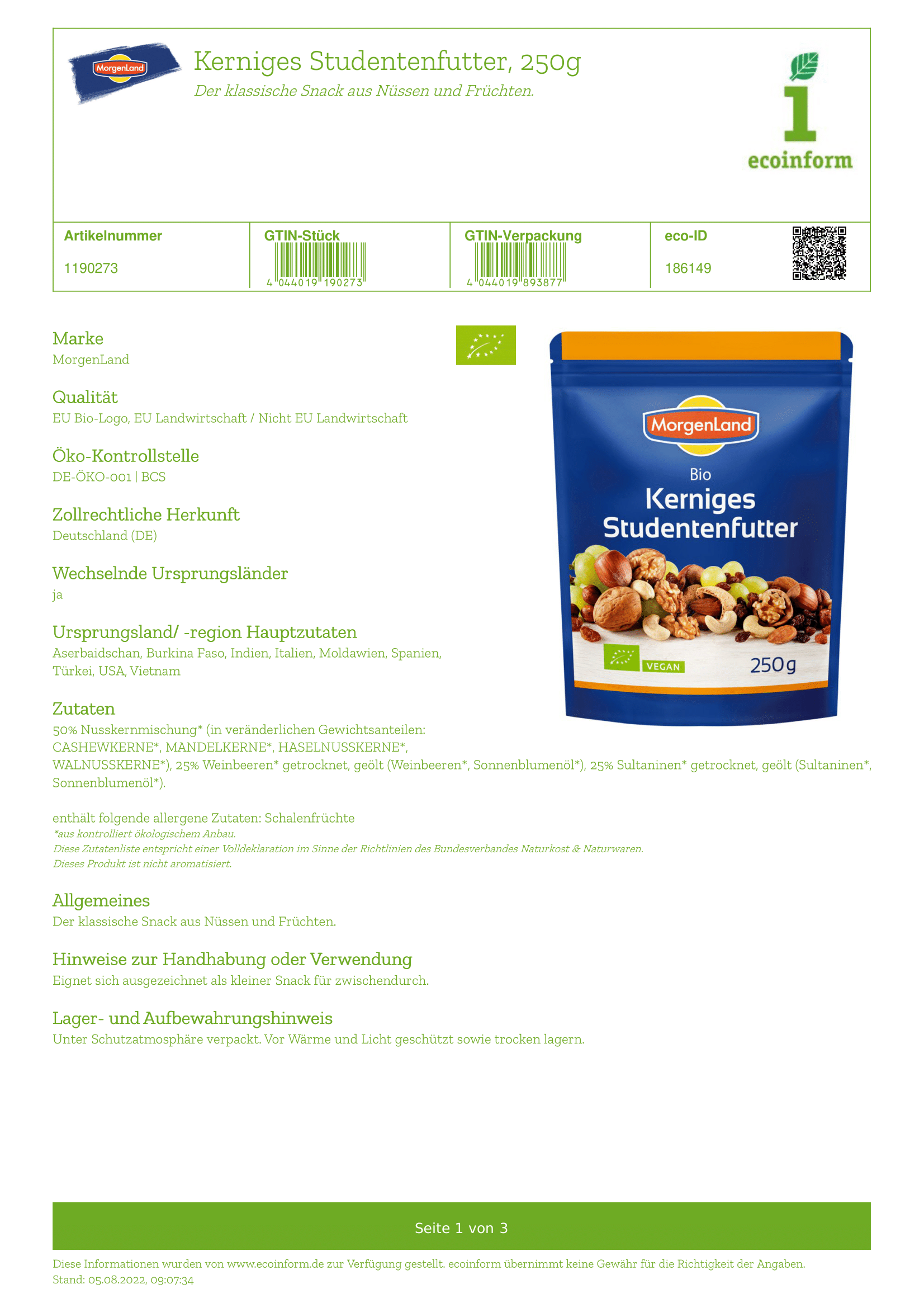Kerniges Studentenfutter