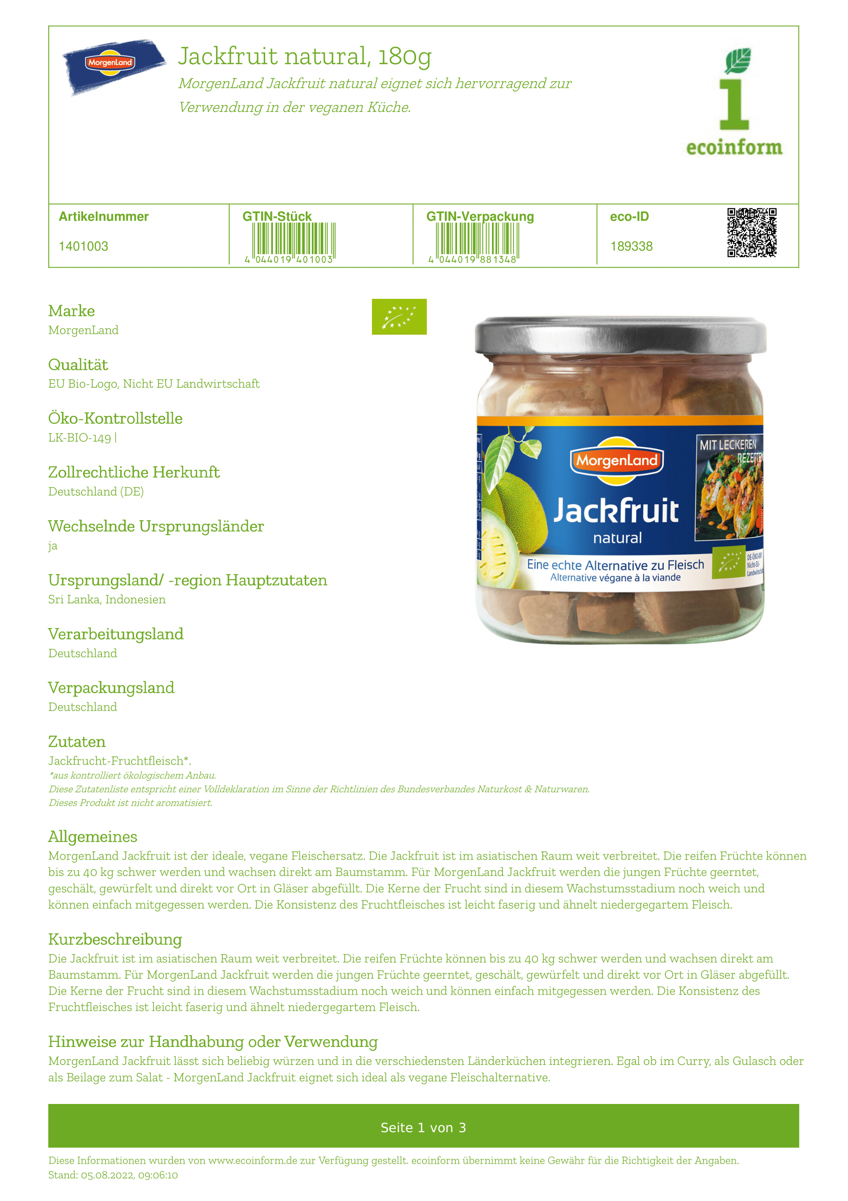 Jackfruit natural