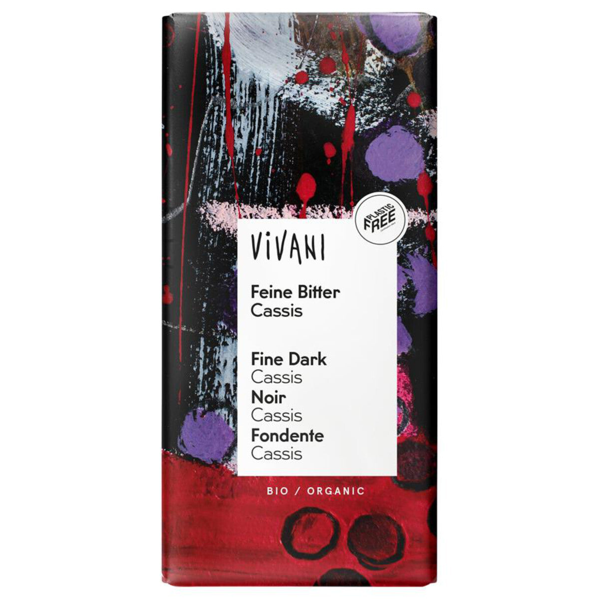 VIVANI Feine Bitter Schoko Cassis - 100 g