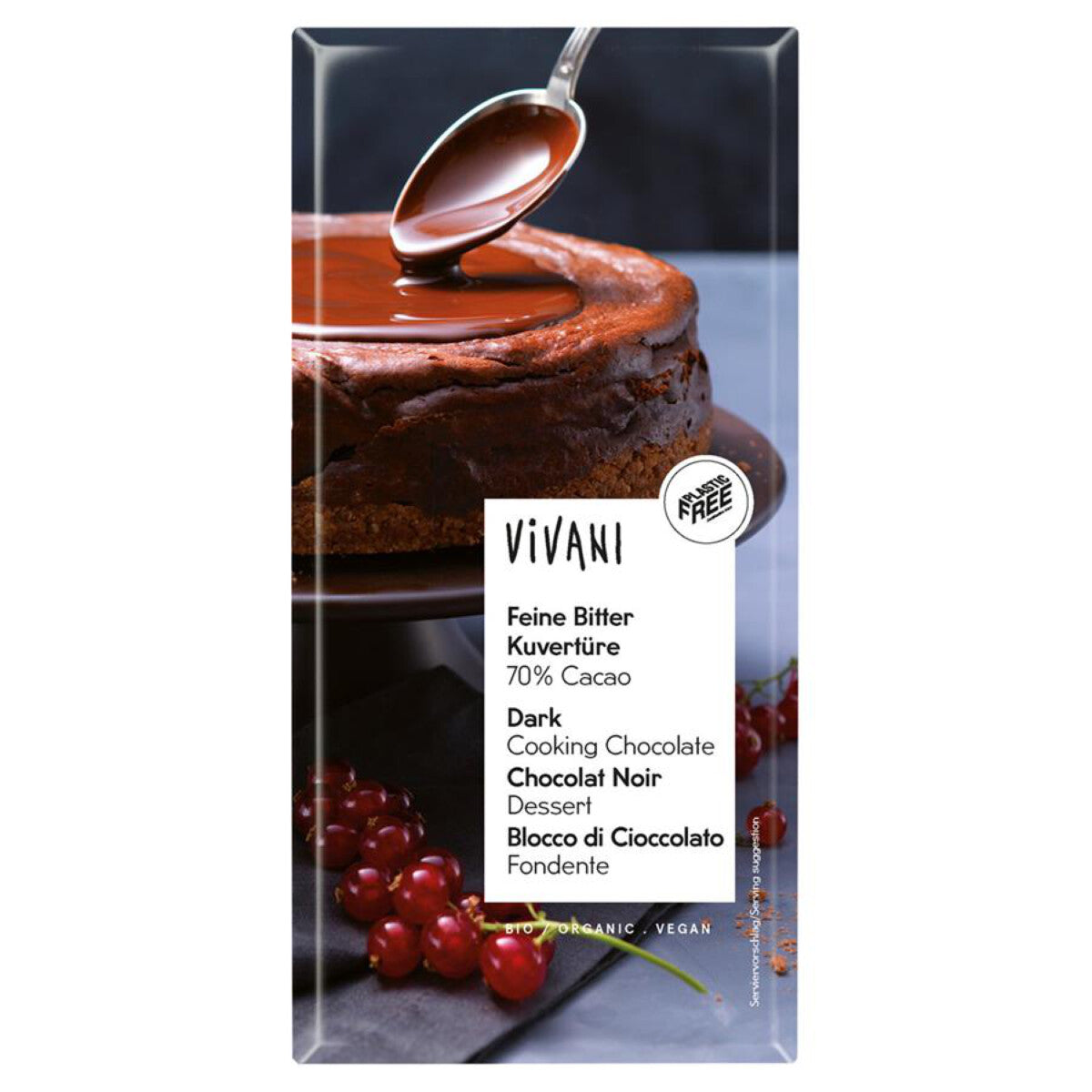 VIVANI Feine Bitter Kuvertüre-Tafel - 200 g
