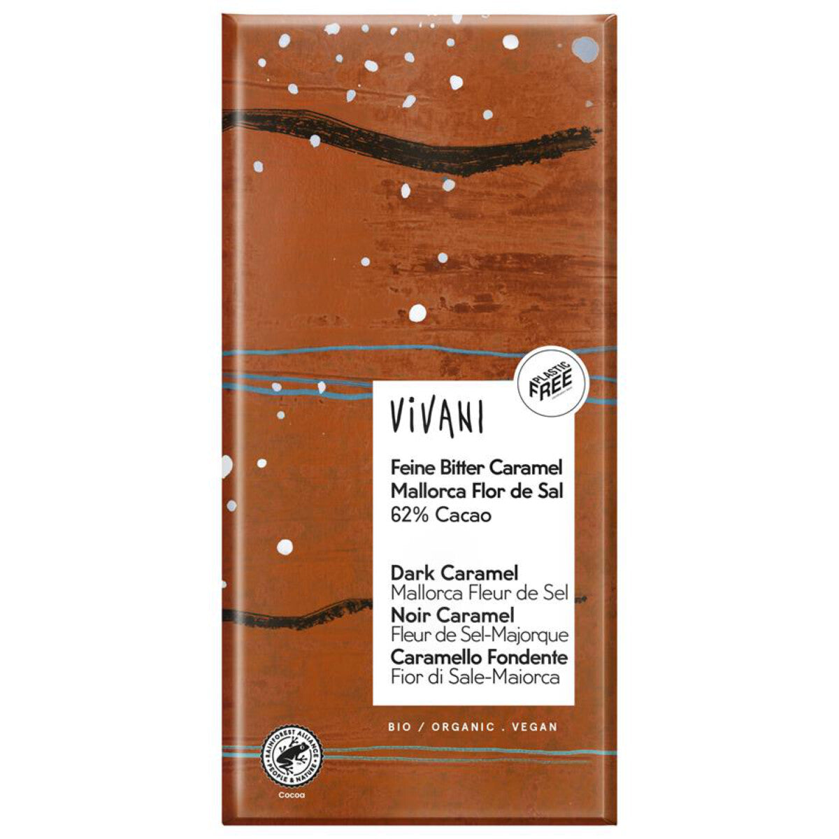 VIVANI Feine Bitter 62% Caramel Salt - 80 g