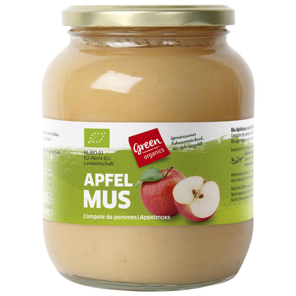 GREEN ORGANICS Apfelmus gesüßt - 700 g