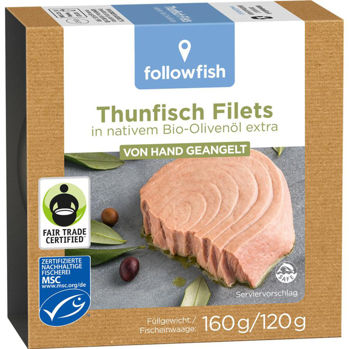 FOLLOWFISH Thunfischfilets in Bio-Olivenöl - 160 g