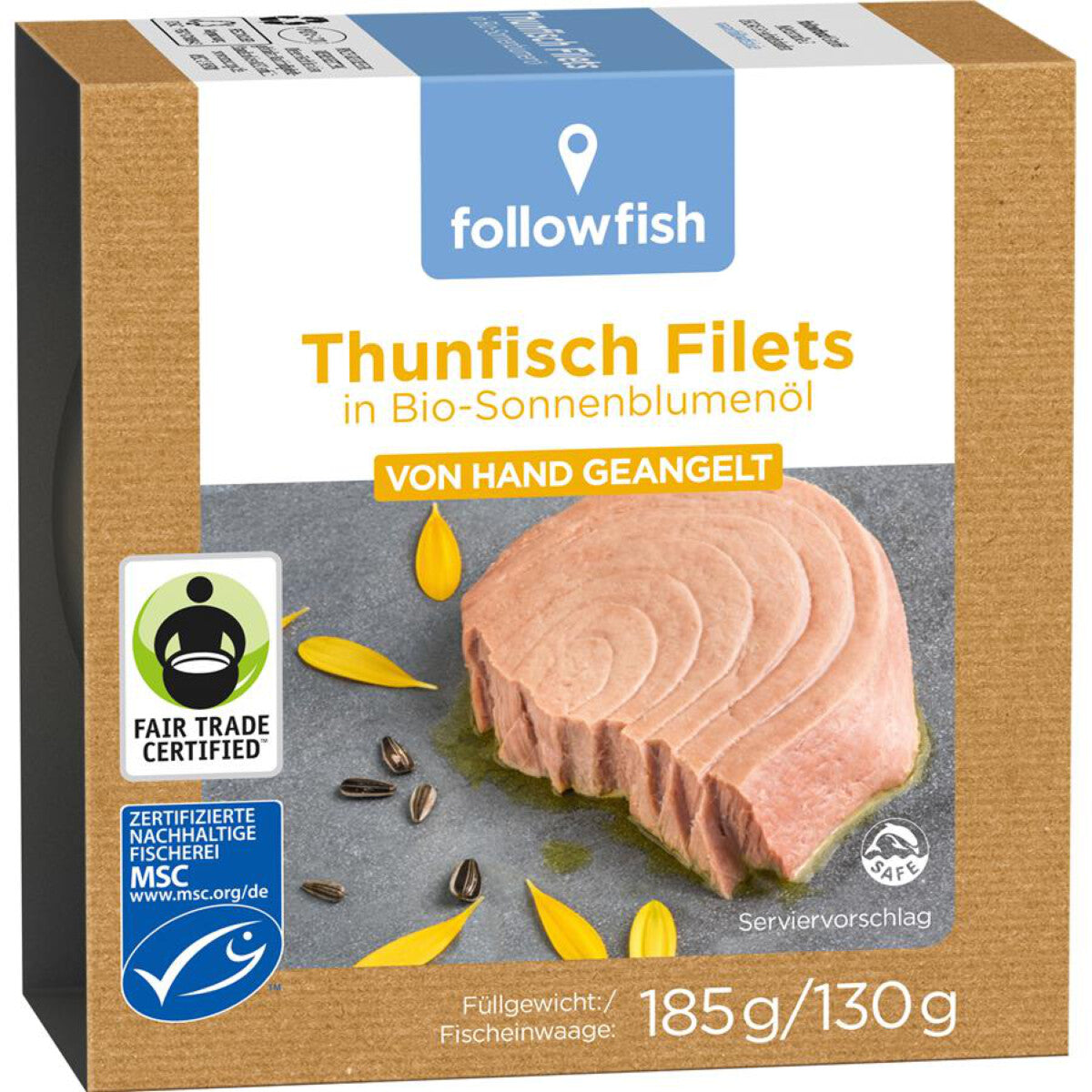 FOLLOWFISH Thunfischfilets – 185 g