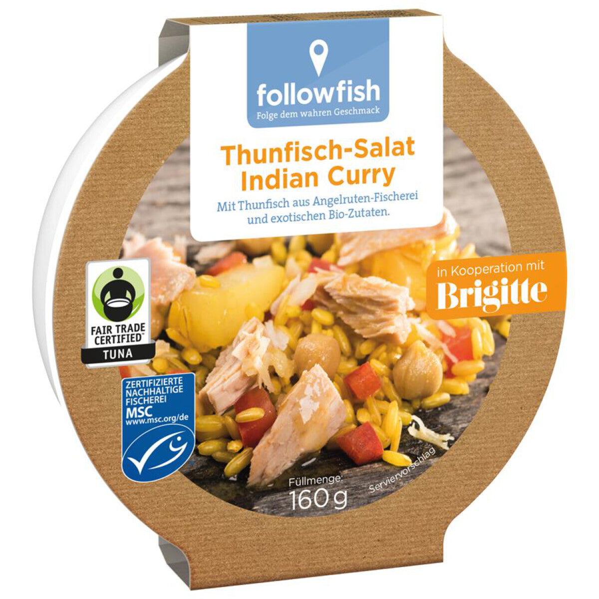 FOLLOWFISH Thunfisch-Salat Indian Curry - 160 g