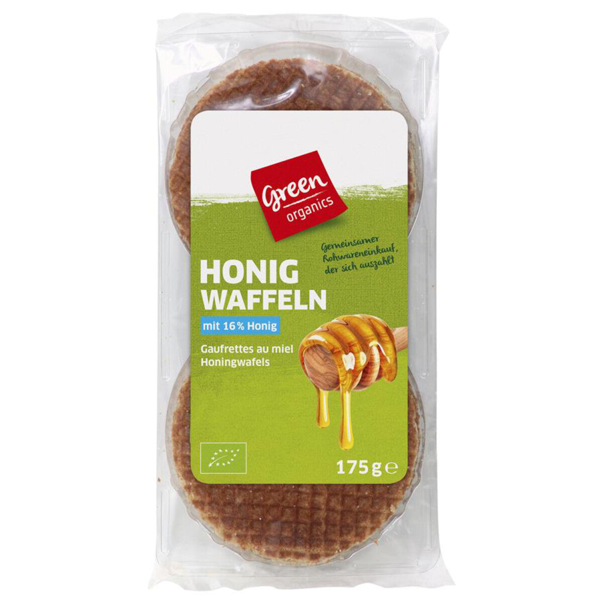 GREEN ORGANICS Honigwaffeln – 175 g