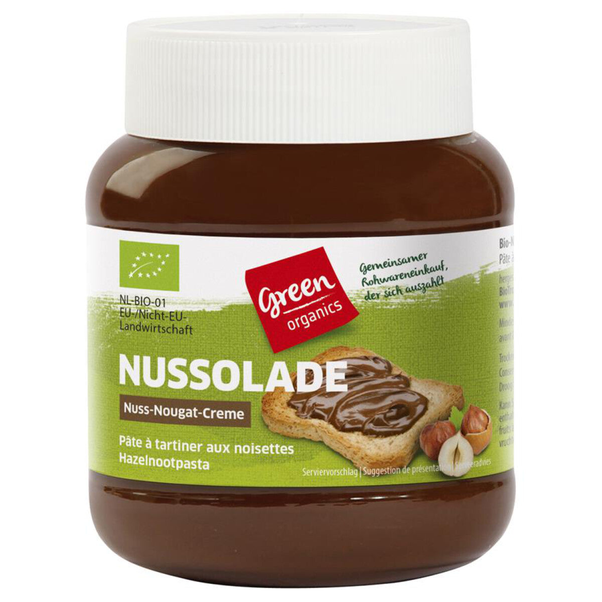 GREEN ORGANICS Nussolade Nussnougat - 400 g