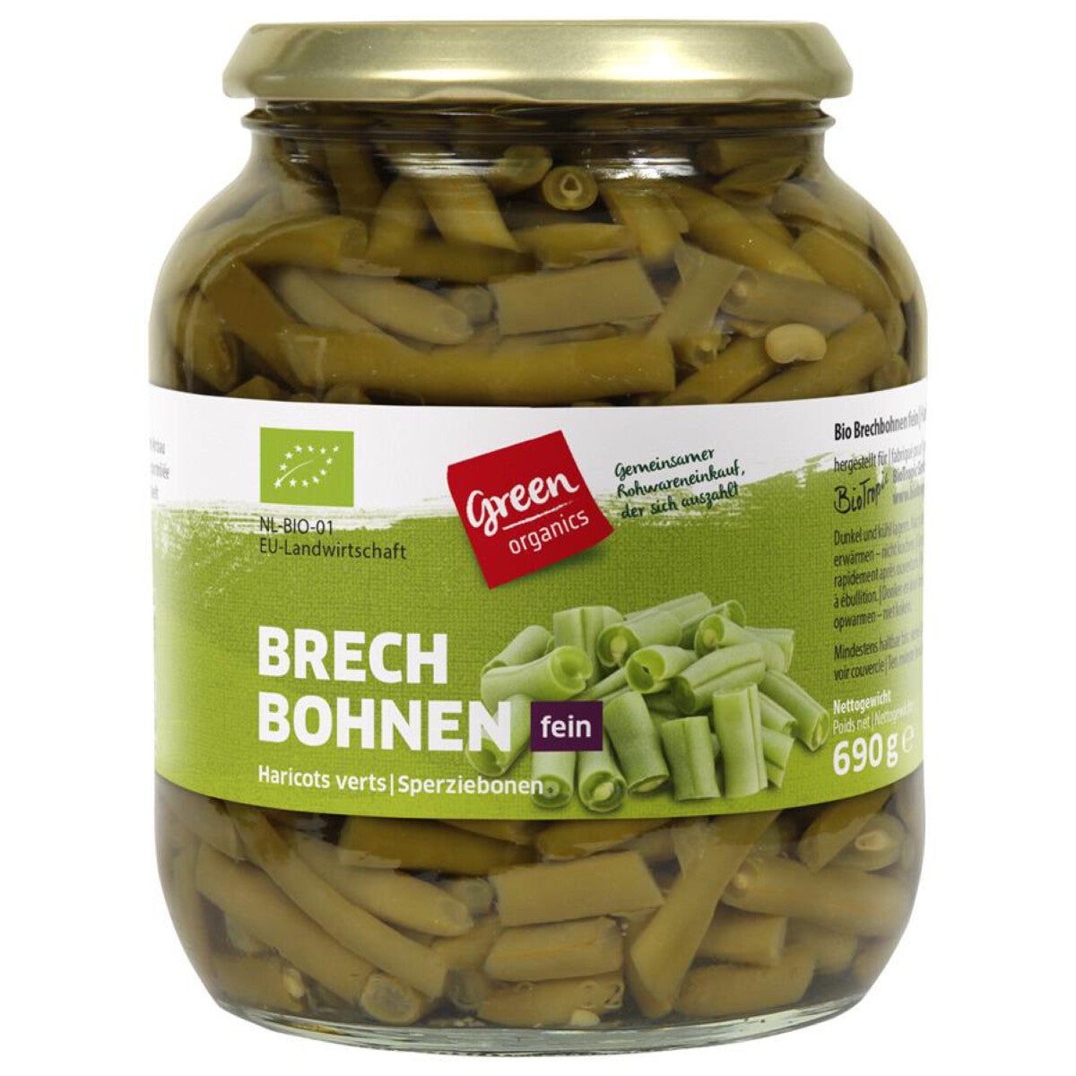 GREEN ORGANICS Brechbohnen - 690 g