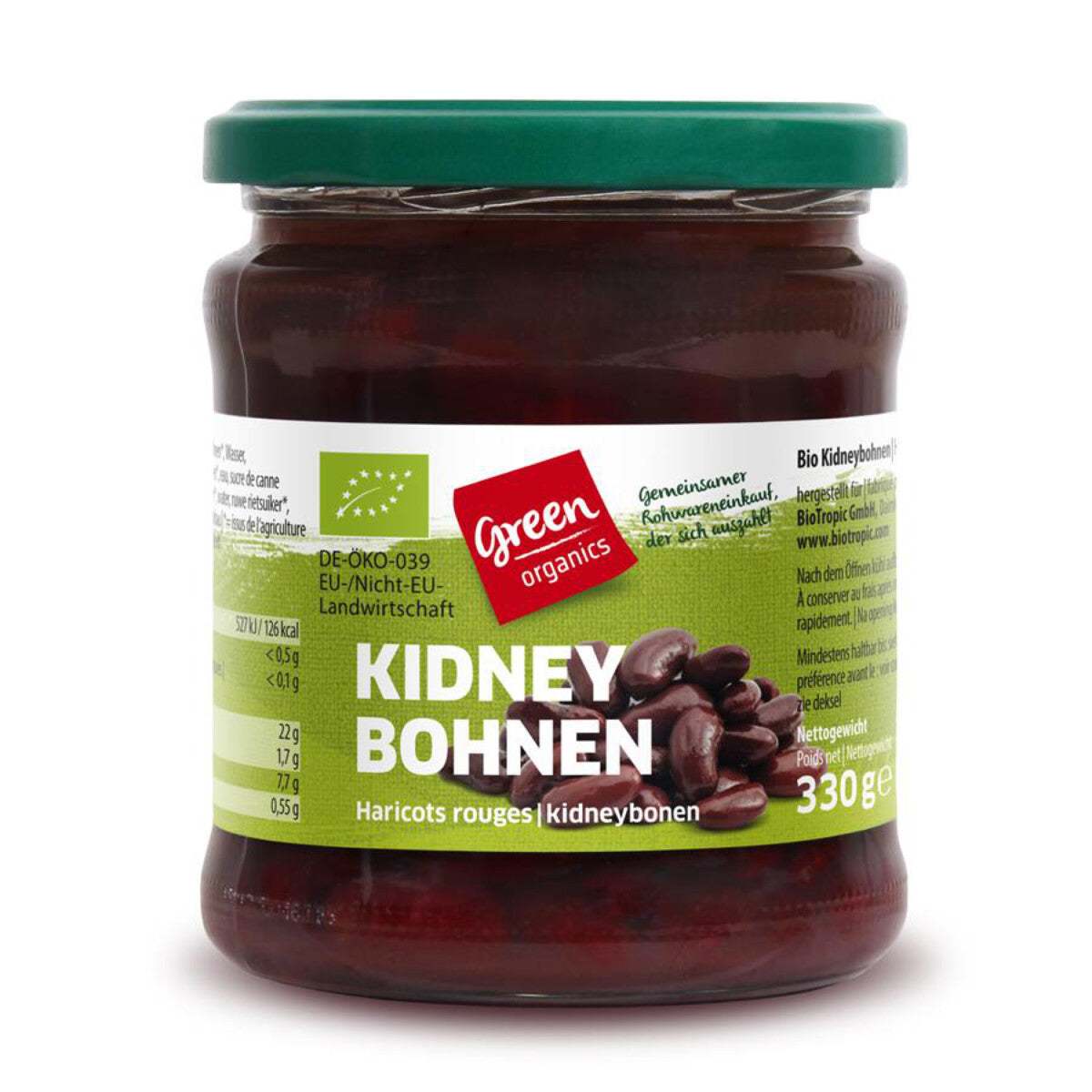 GREEN ORGANICS Kidneybohnen - 350 g
