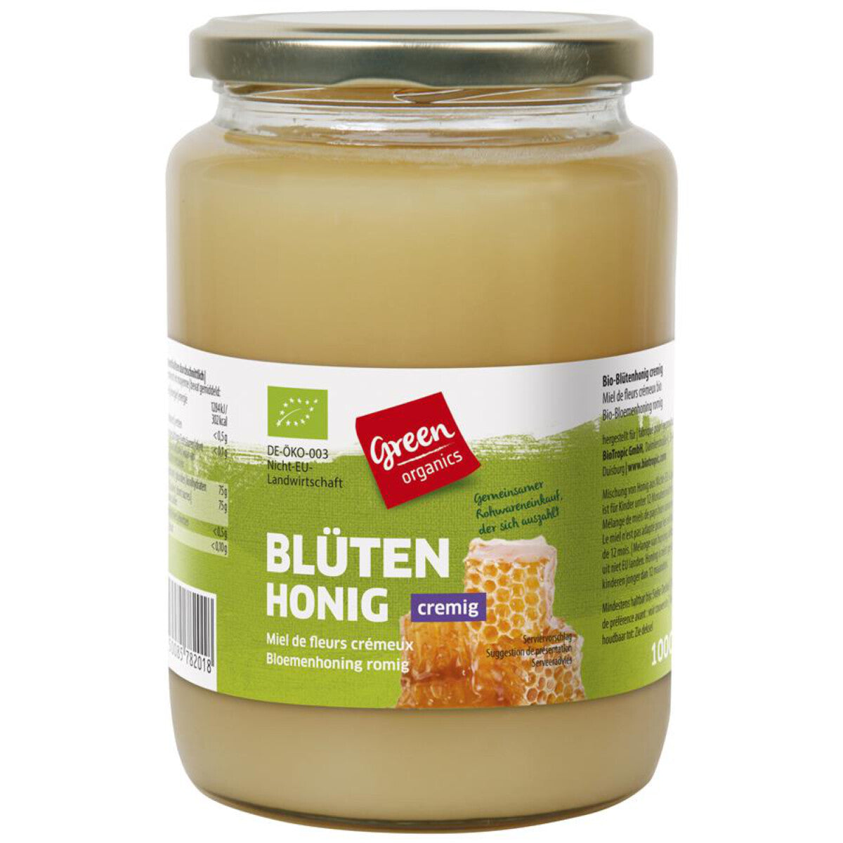 GREEN ORGANICS Blütenhonig cremig - 1 kg