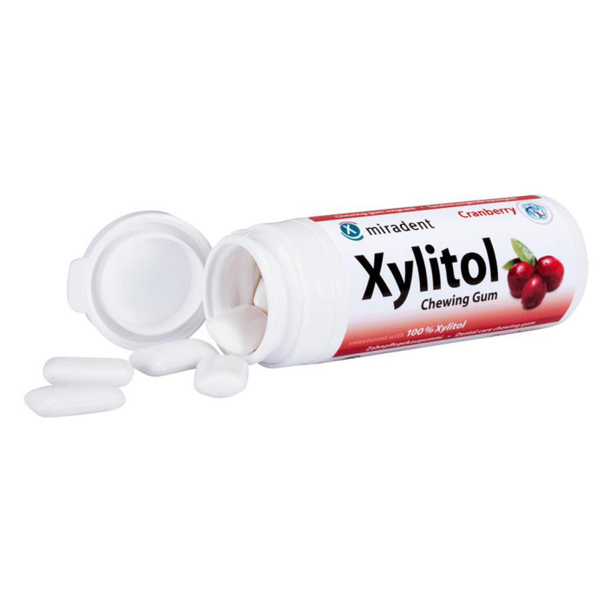 MIRADENT Xylitol Kaugummi Cranberry - 30 g