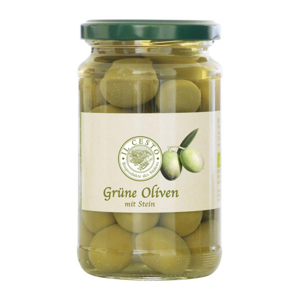 IL CESTO Grüne Oliven in Lake natur - 320 g