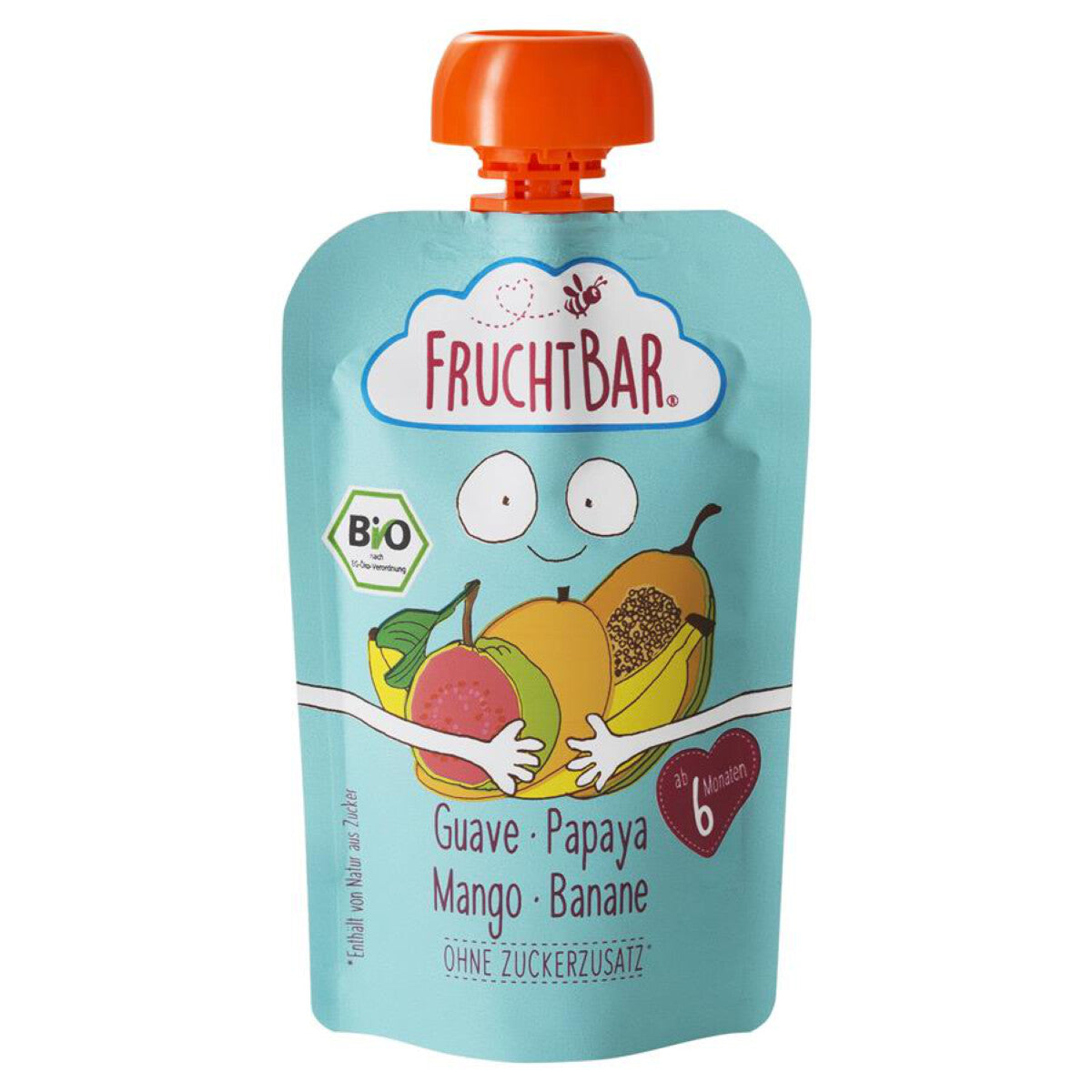 FRUCHTBAR Fruchtpüree Guave, Papaya, Mango, Banane - 100 g