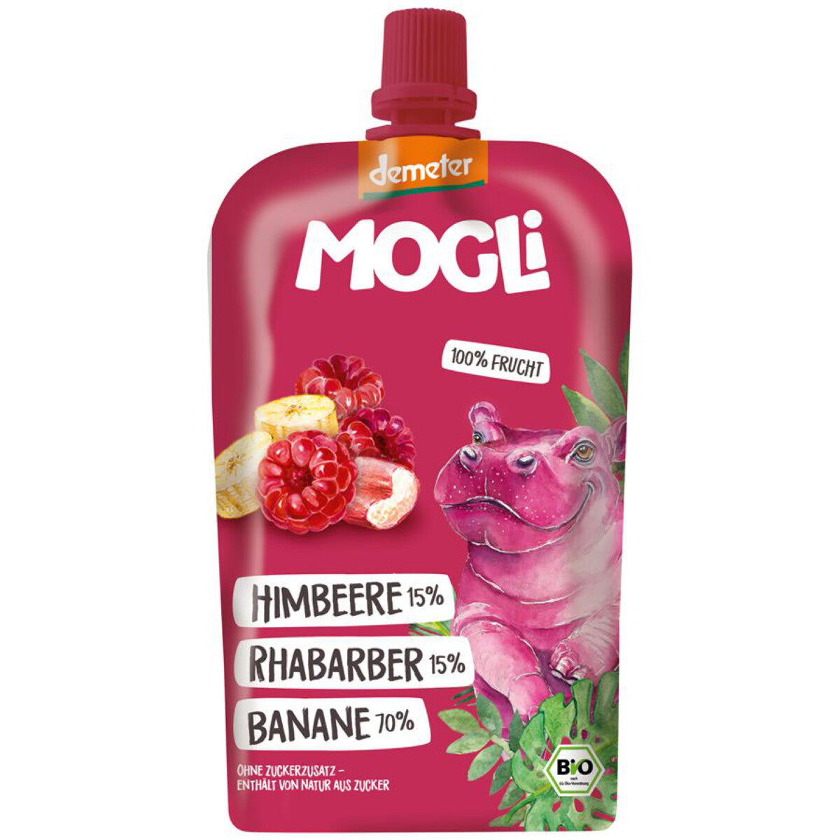 MOGLI Quetschi Himbeere Rhabarber - 120 g