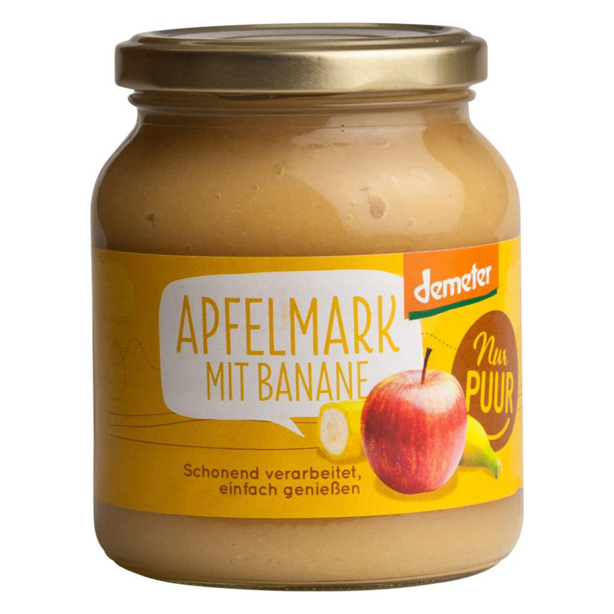 NUR PUUR Apfelmark mit Banane - 360 g