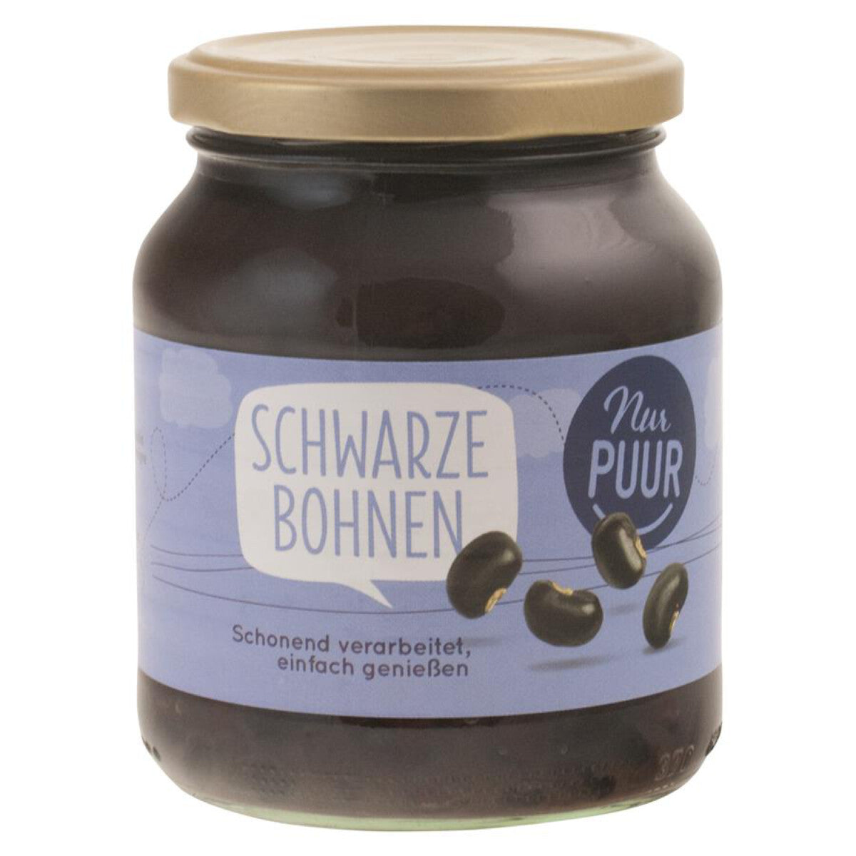 NUR PUUR Schwarze Bohnen - 350 g