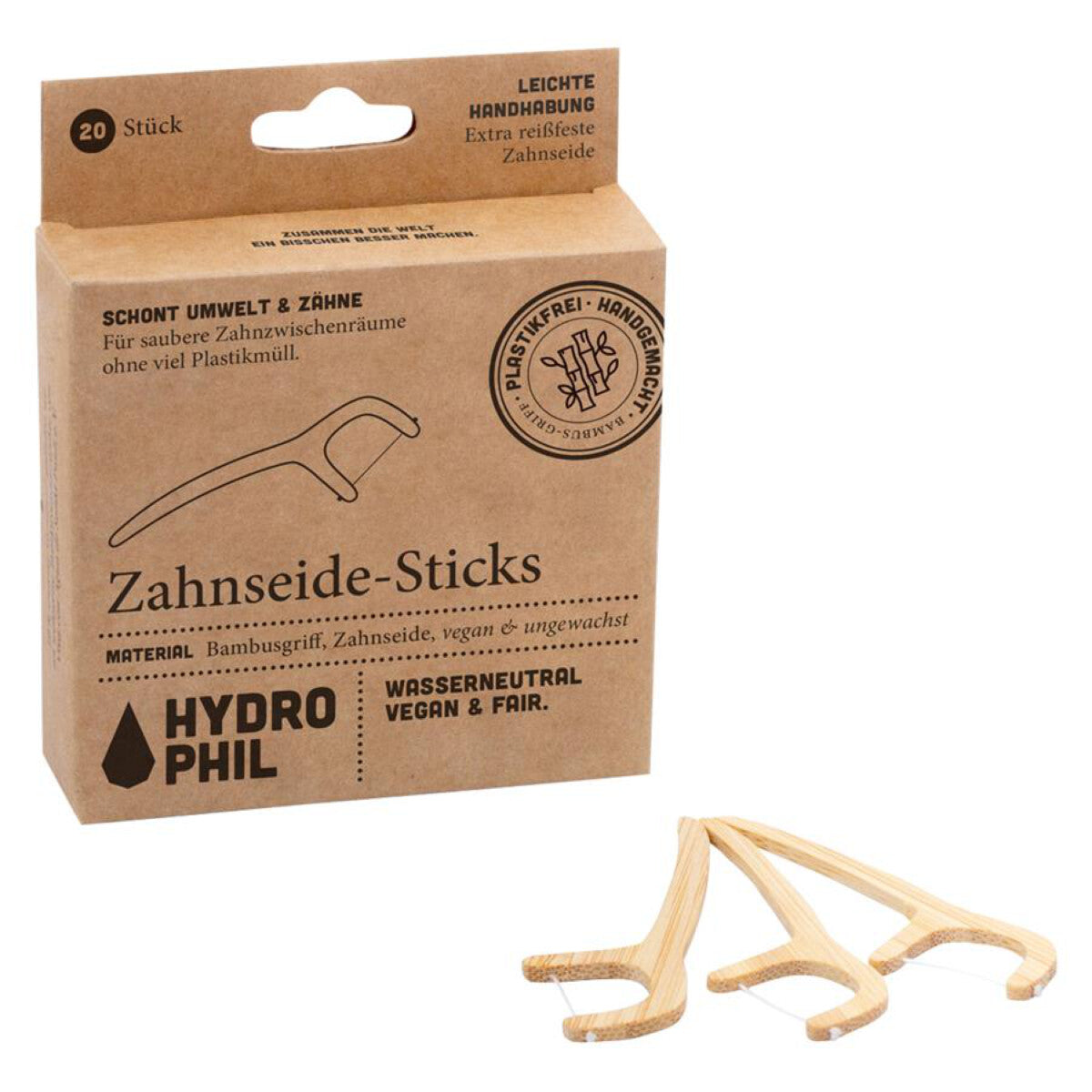 HYDROPHIL Zahnseide Sticks - 20 Stk.