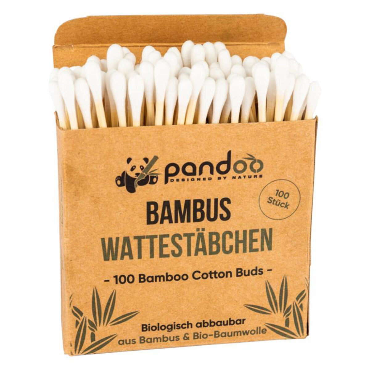 PANDOO Bambus Wattestäbchen 1 Pkg. - 100 Stk.