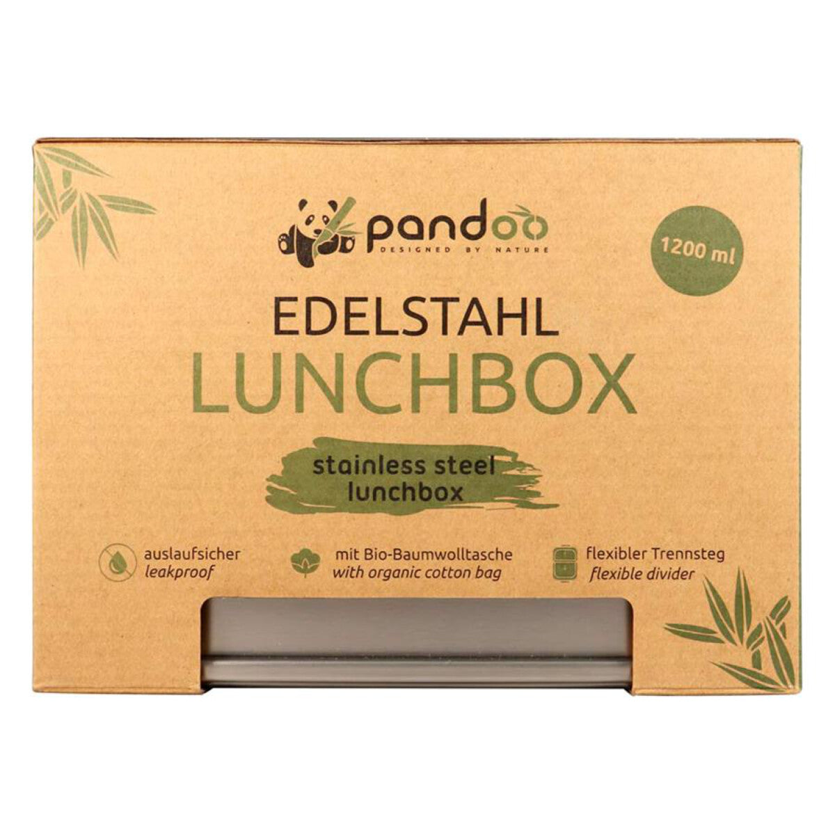 PANDOO Edelstahl Lunchbox 1 Stk. - 1200 ml