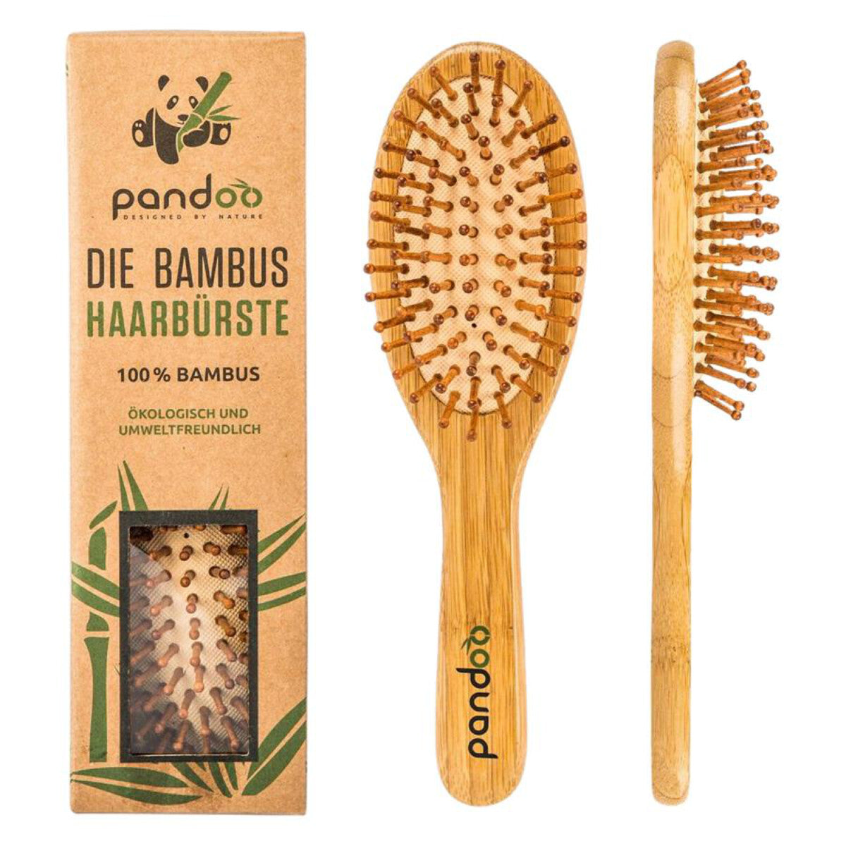 PANDOO Bambus Haarbürste - 1 Stk.