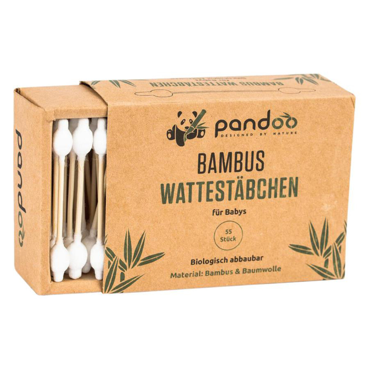 PANDOO Bambus Wattestäbchen Baby 1 Pkg. - 55 Stk.