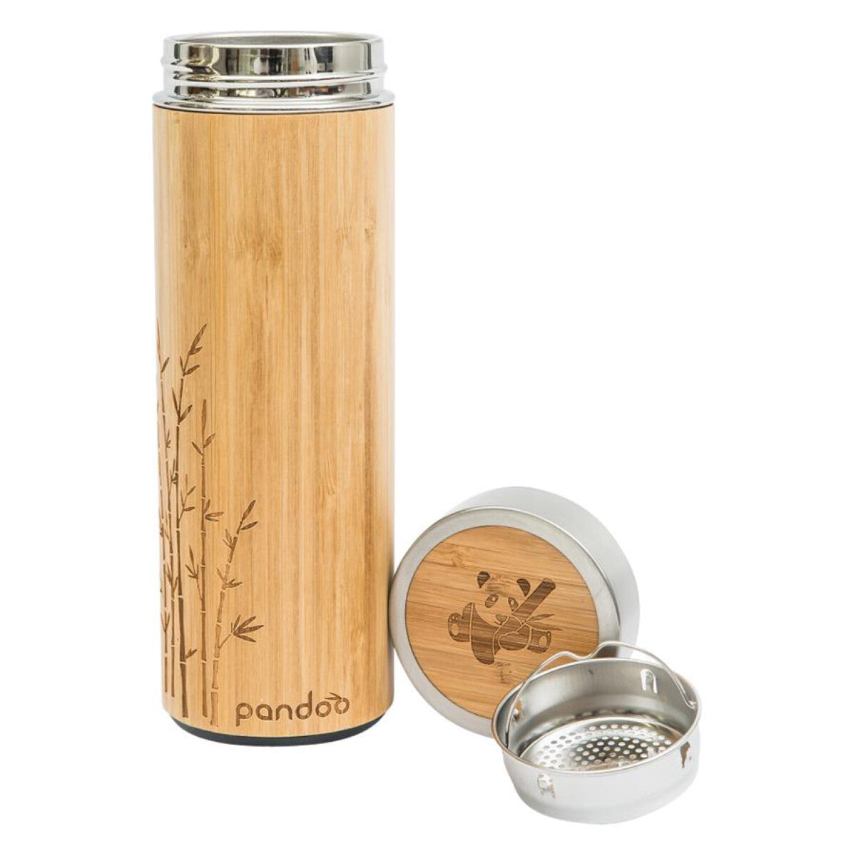 PANDOO Thermobecher Bambus - 480 ml