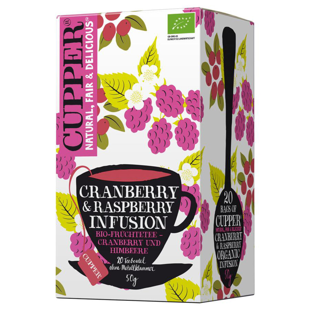 CUPPER Cranberry & Raspberry - 20 Btl.