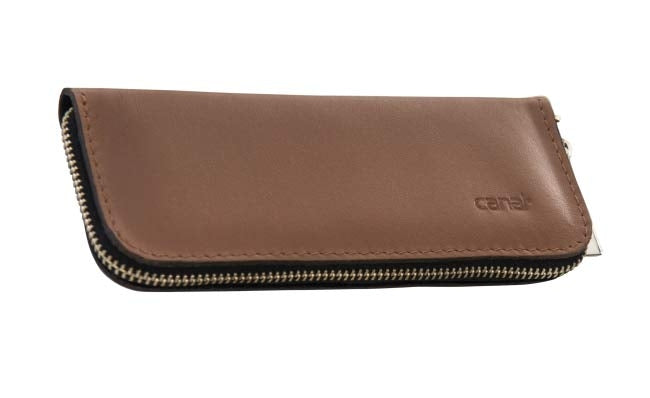 CANAL Unbestücktes Reißverschluss-Etui - cognac