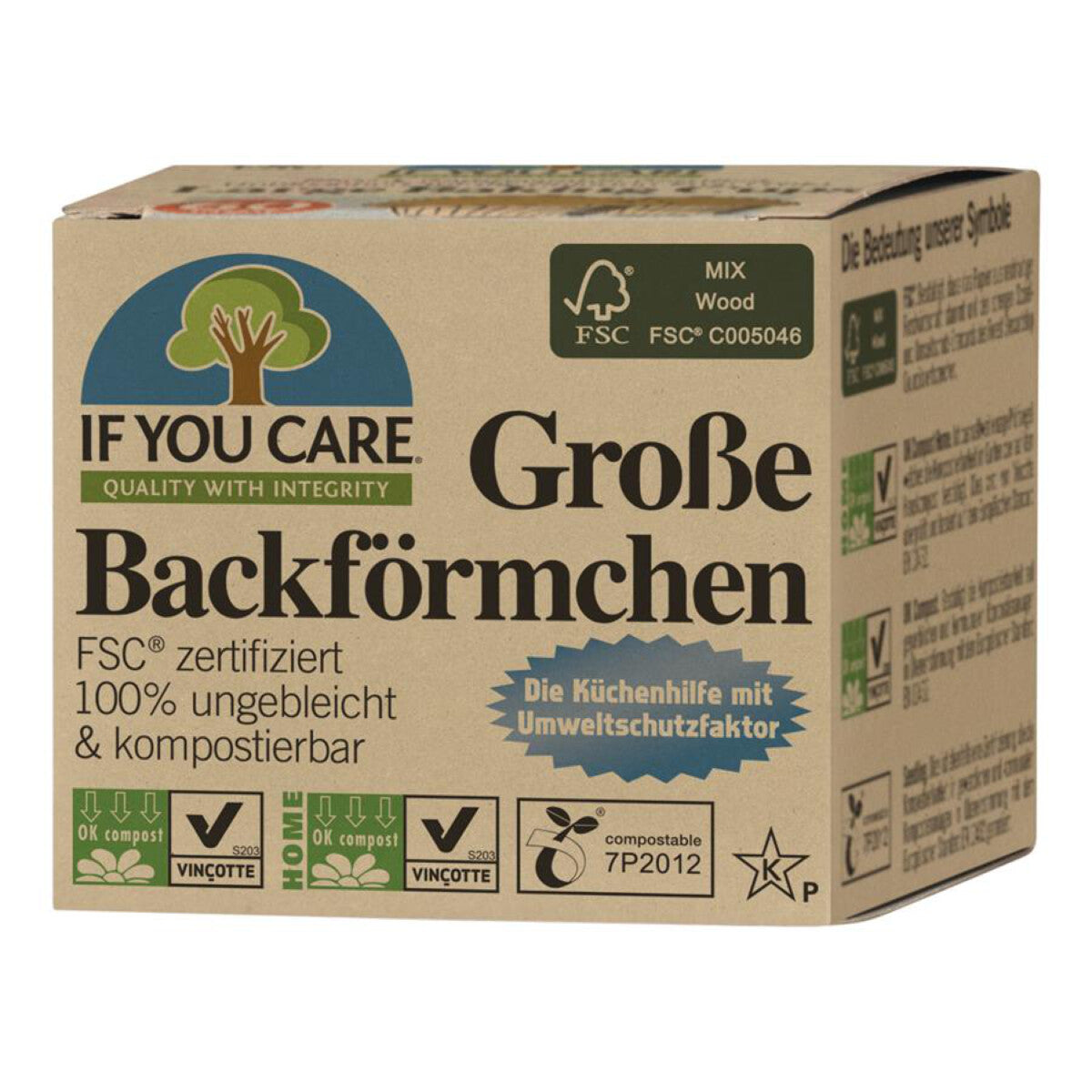 IF YOU CARE Große Backförmchen - 60 Stk.