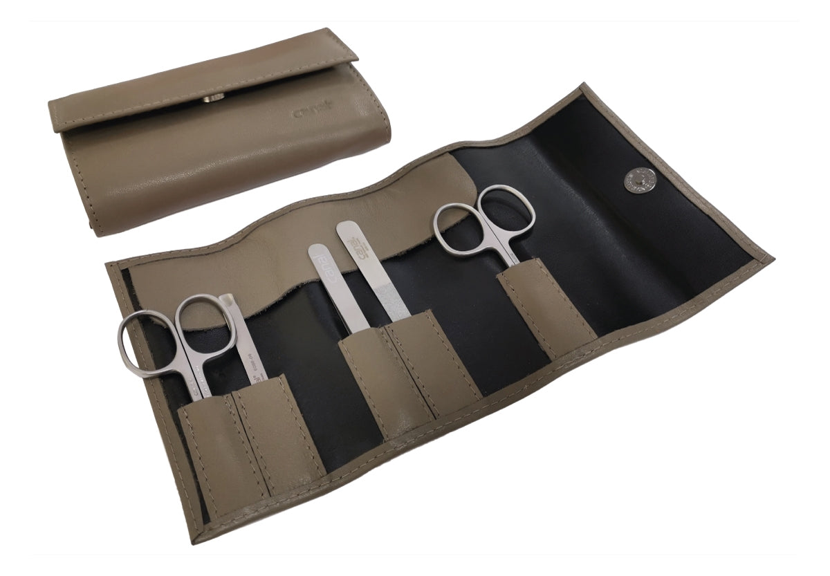 CANAL Rolletui mit Magnetverschluss beige -  5-teilig  