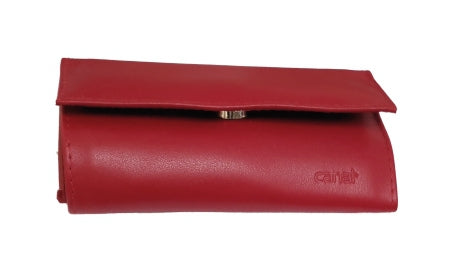CANAL Unbestücktes Roll-Etui mit Magnetverschluss - rot