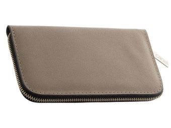 CANAL Unbestücktes Reißverschluss-Etui aus Nappaleder - beige