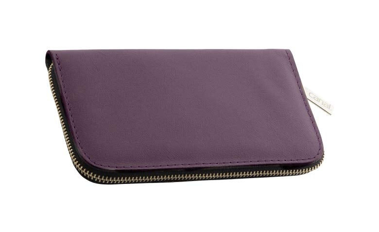 CANAL Unbestücktes Reißverschluss-Etui aus Nappaleder - violett