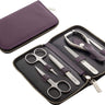 CANAL Reißverschluss-Etui aus Nappaleder violett - 6-teilig 