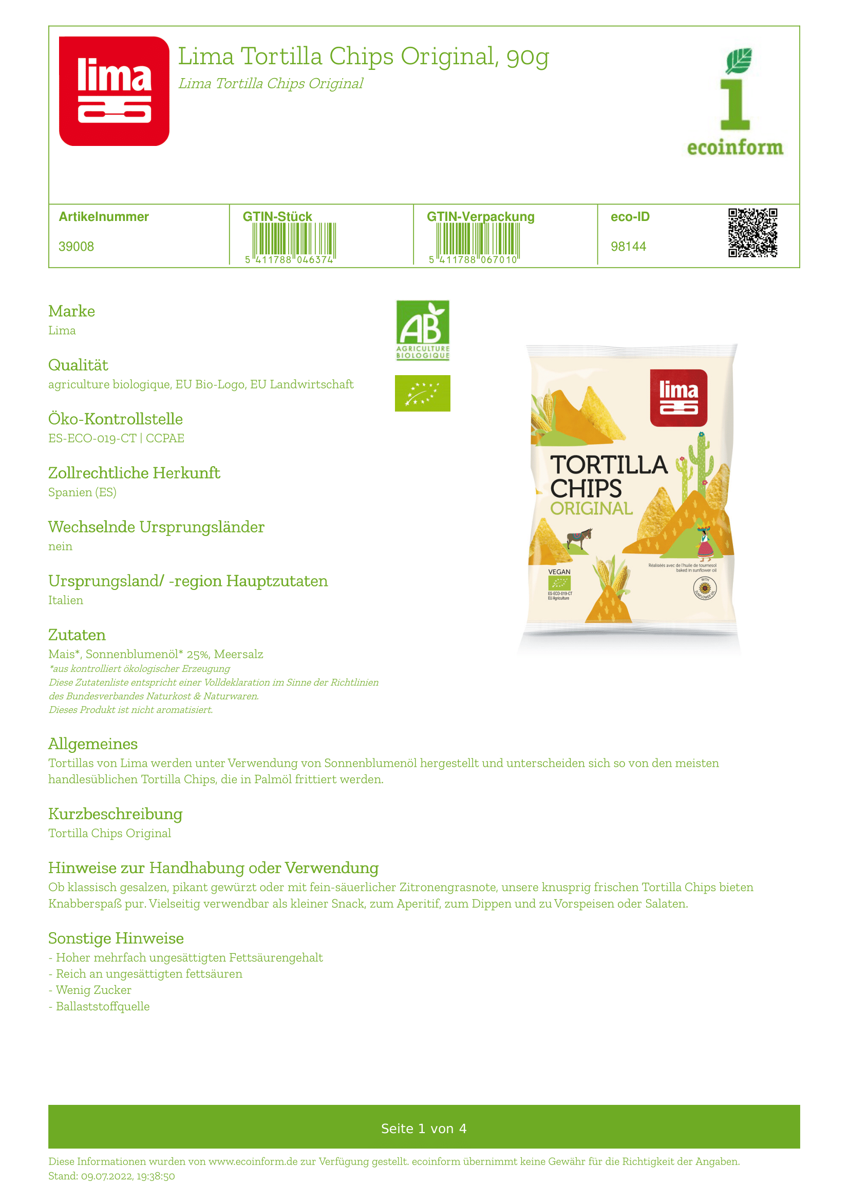 Tortilla Chips Original