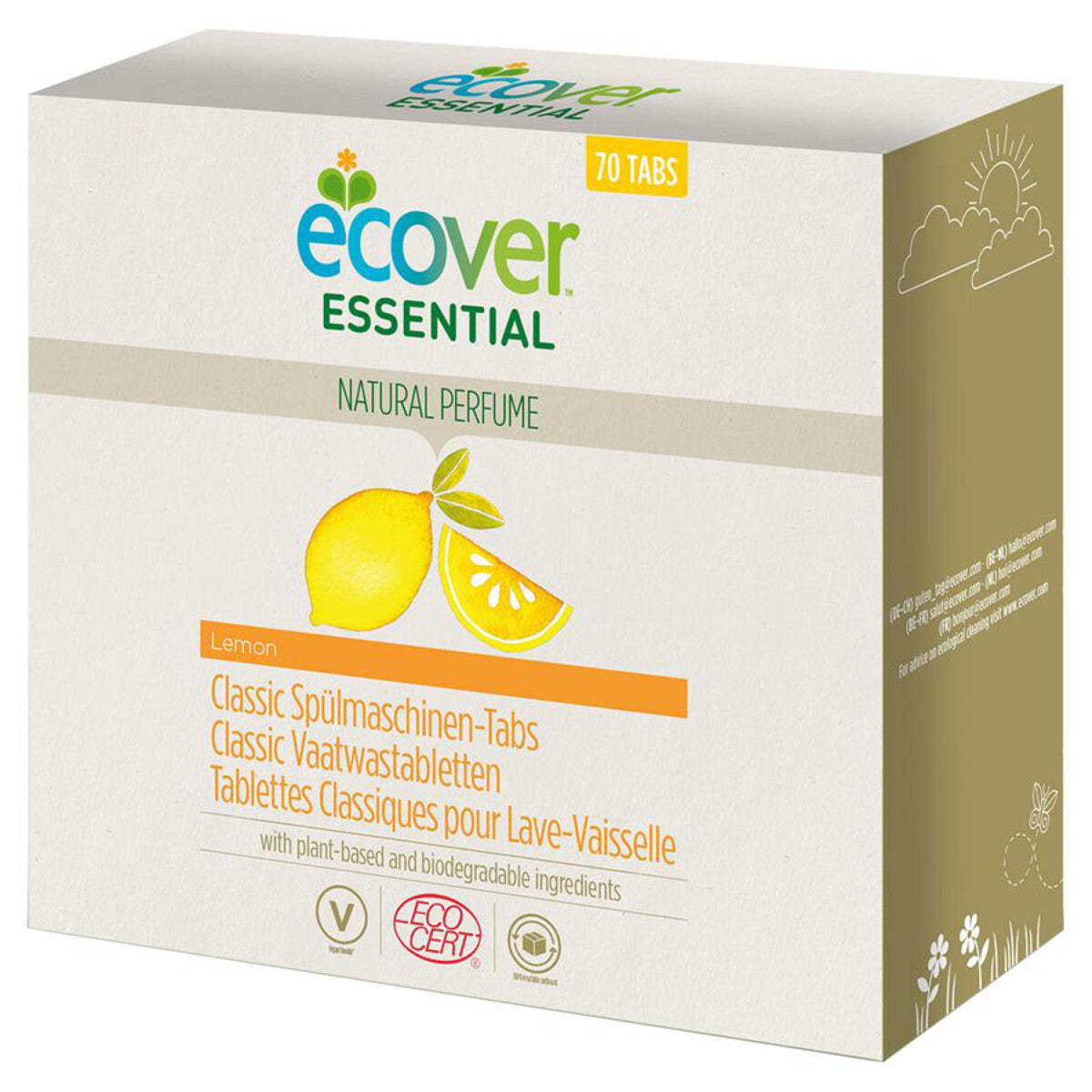 ECOVER ESSENTIAL Spülmaschinen-Tabs Zitrone - 1,4 kg