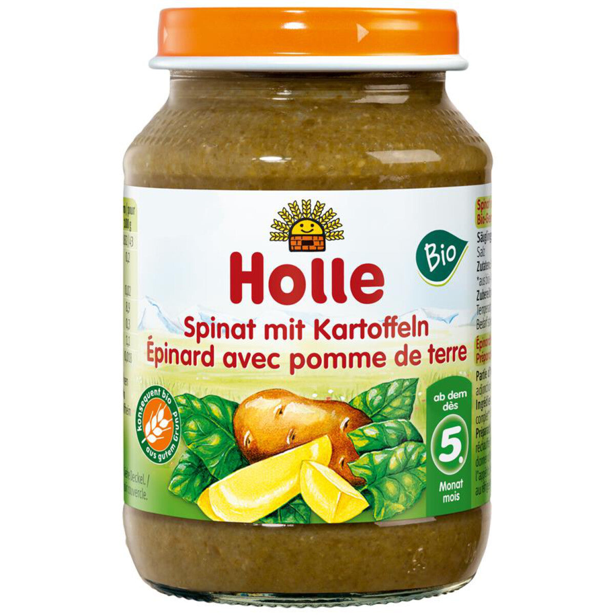 HOLLE Spinat mit Kartoffeln - 190 g