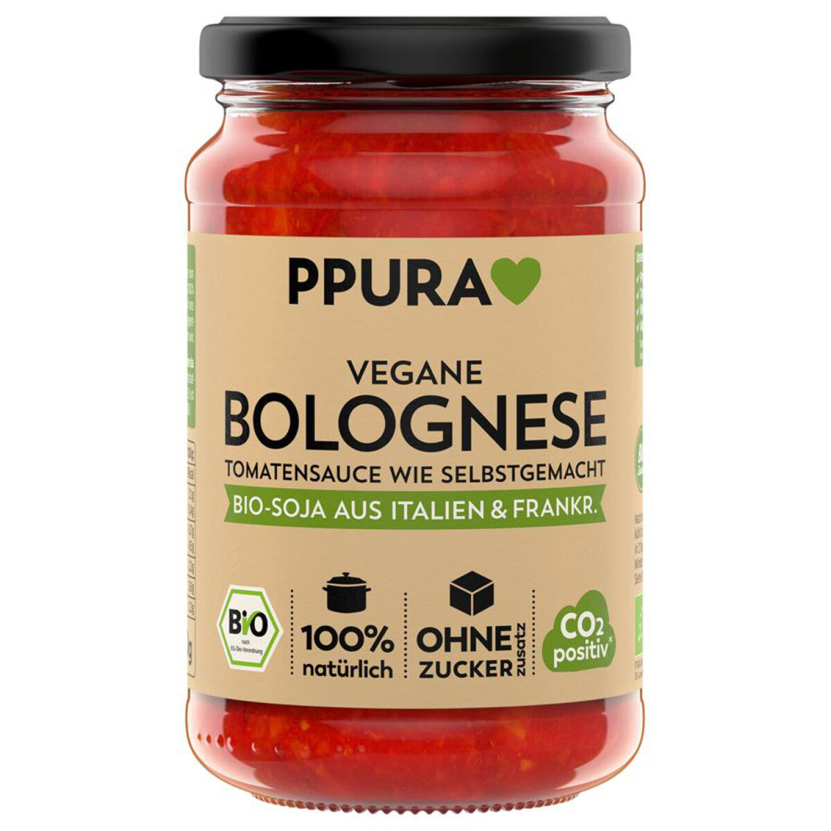 PPURA Sugo vegane Bolognese mit Soja - 340 g