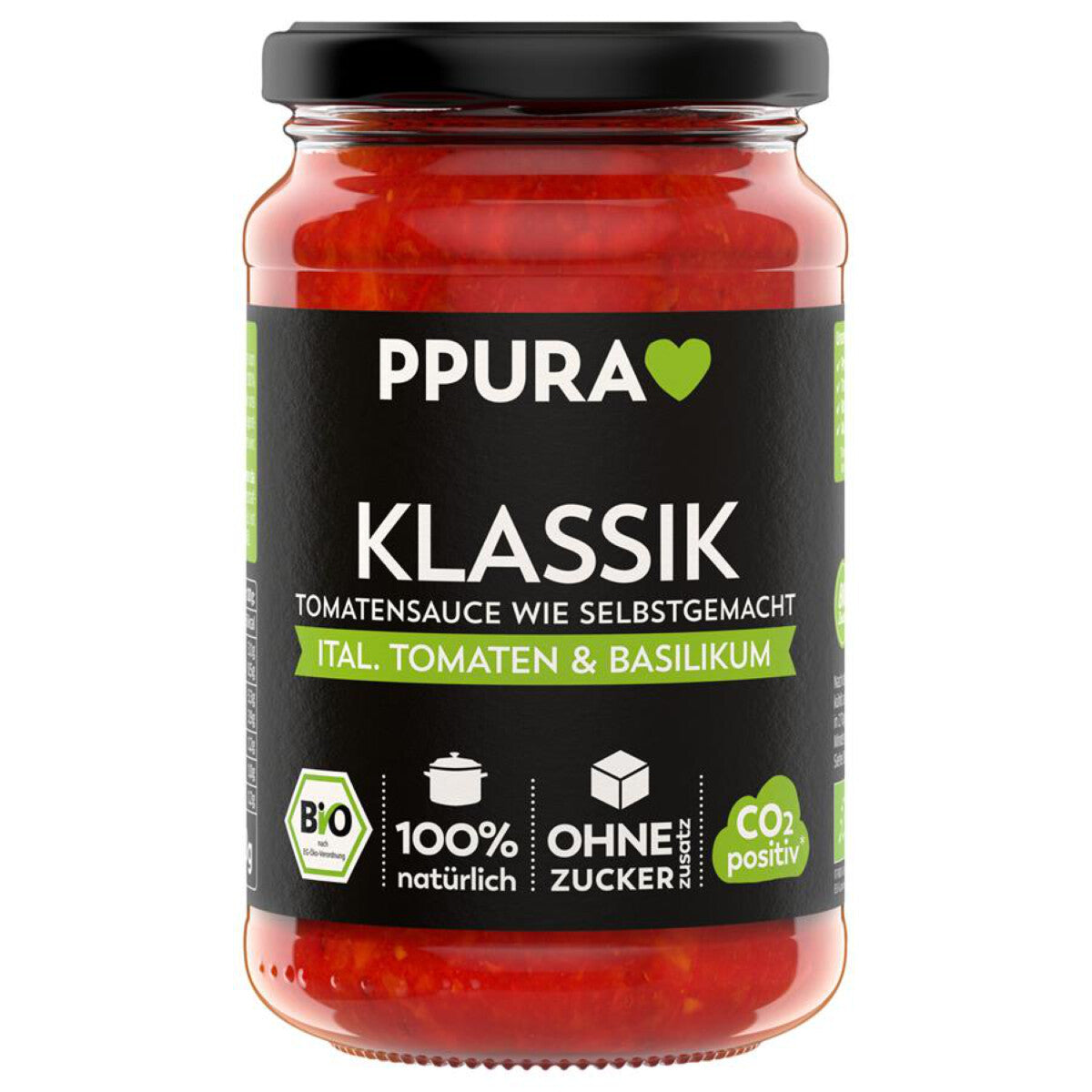PPURA Sugo Klassik Tomate & Basilikum - 340 g