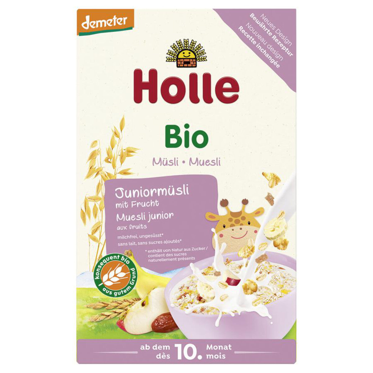 HOLLE Juniormüsli Mehrkorn mit Frucht - 250 g
