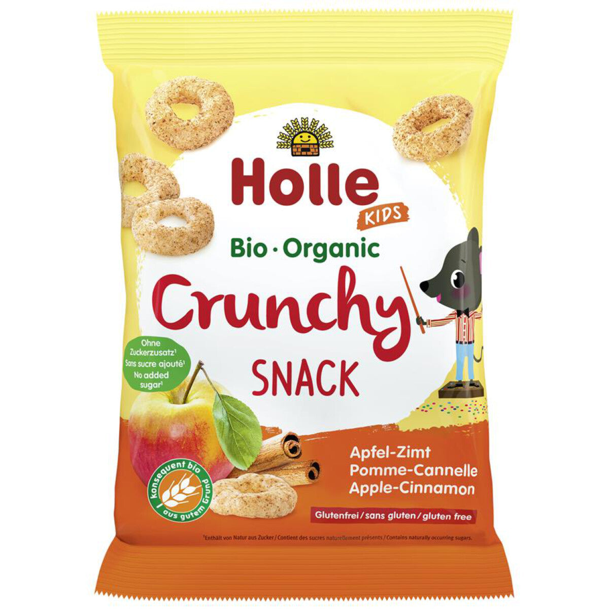 HOLLE Crunchy Snack Apfel Zimt - 25 g