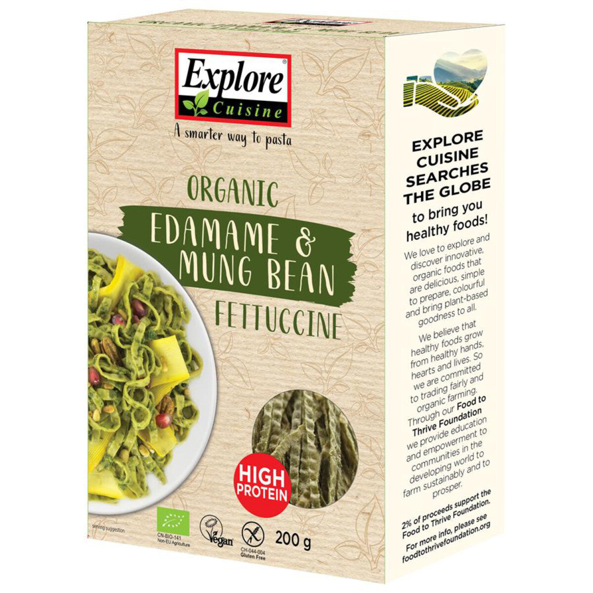 EXPLORE CUISINE Edamame Mungbohnen Fettuccine - 200 g