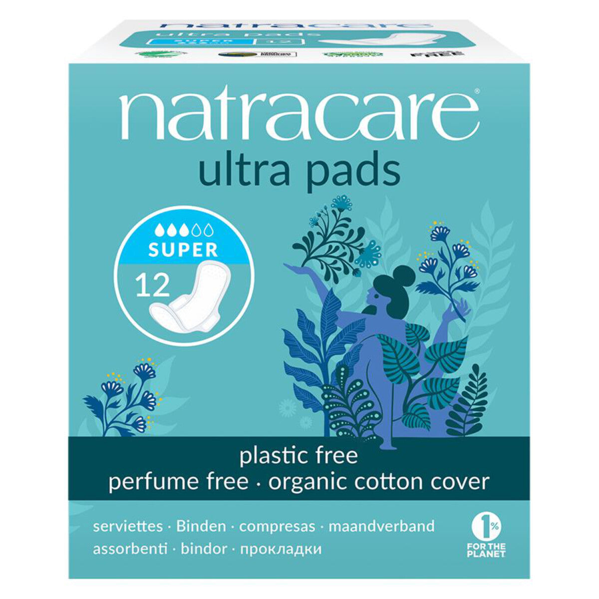 NATRACARE Damenbinden Ultra Soft + Flügel - 12 Stk.