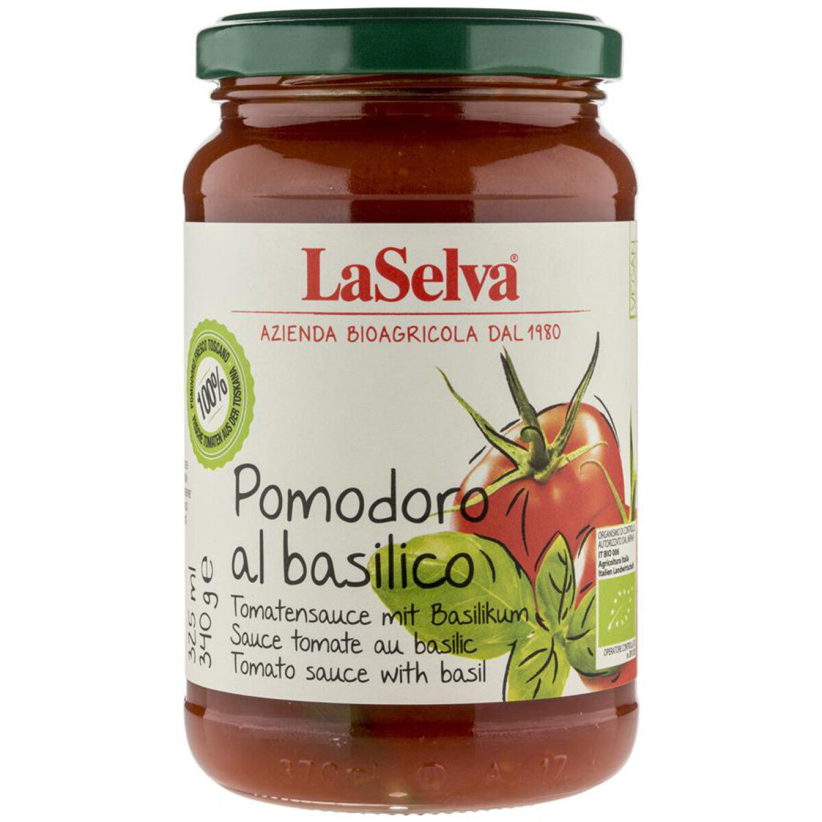 LA SELVA Tomaten mit Basilikum - 340 g