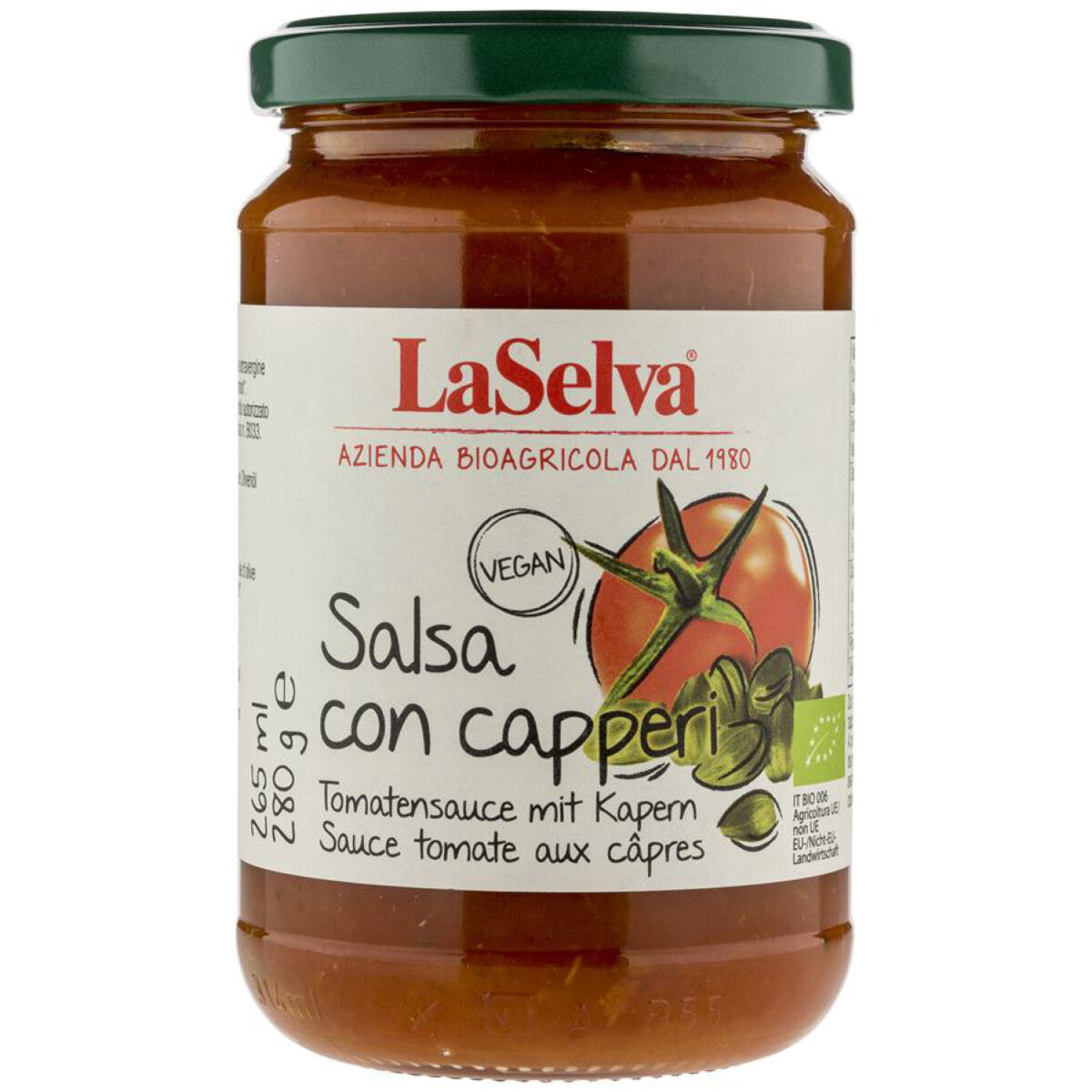 LA SELVA Tomatensauce mit Kapern - 280 g